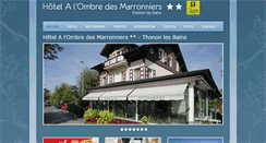 Desktop Screenshot of hotellesmarronniers.com